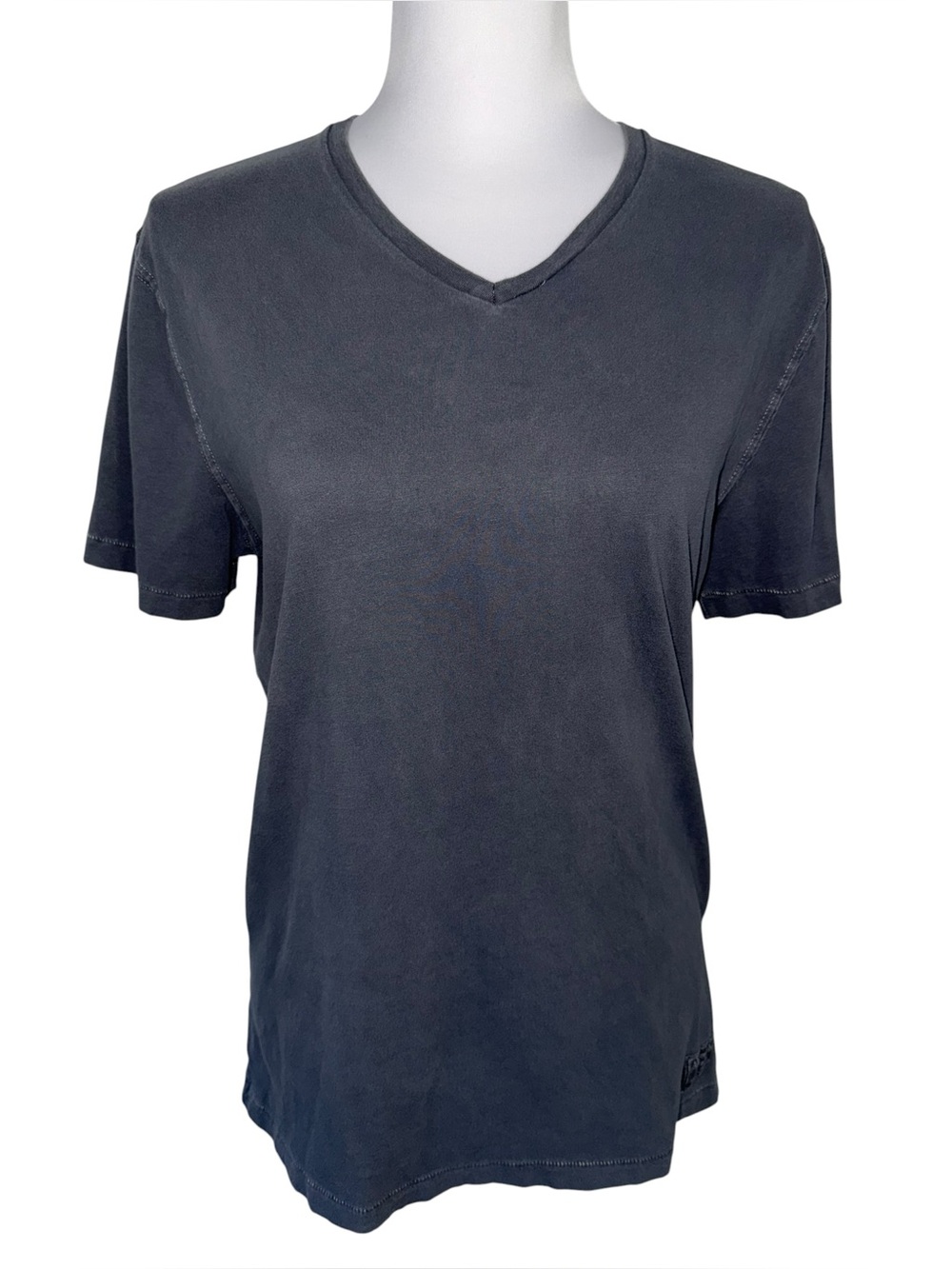 Abercrombie &‎ Fitch V Neck T Shirt Medium Gray Short Sleeve Cotton Basic Tee